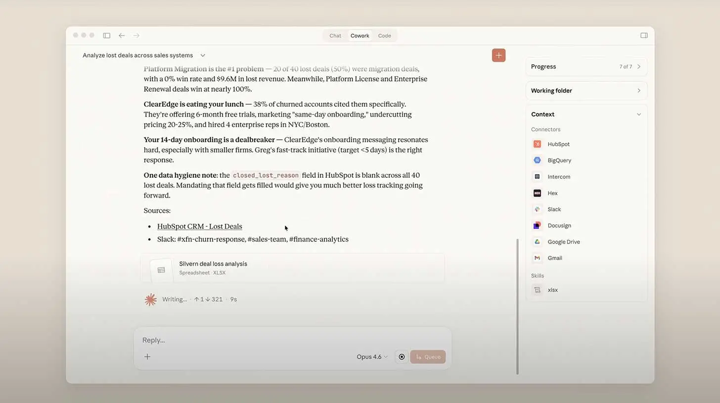  💼 Cowork 为 Claude 提供跨部门的代理工具