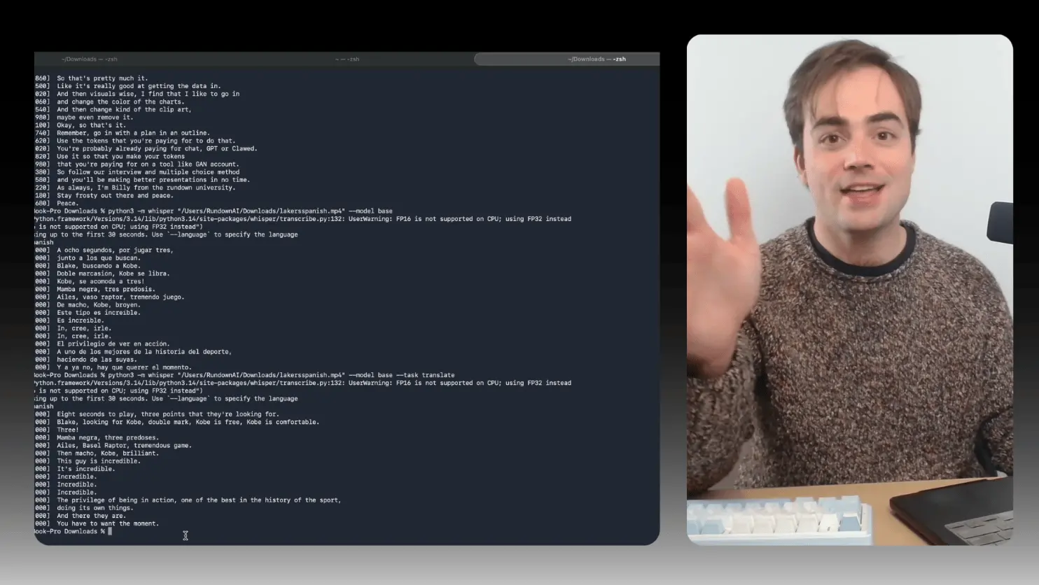 📝 使用本地人工智能，免费转录任何视频