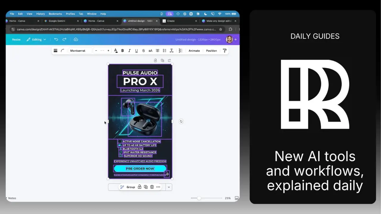 🌄 将任何平面图像转换为完全可编辑的设计