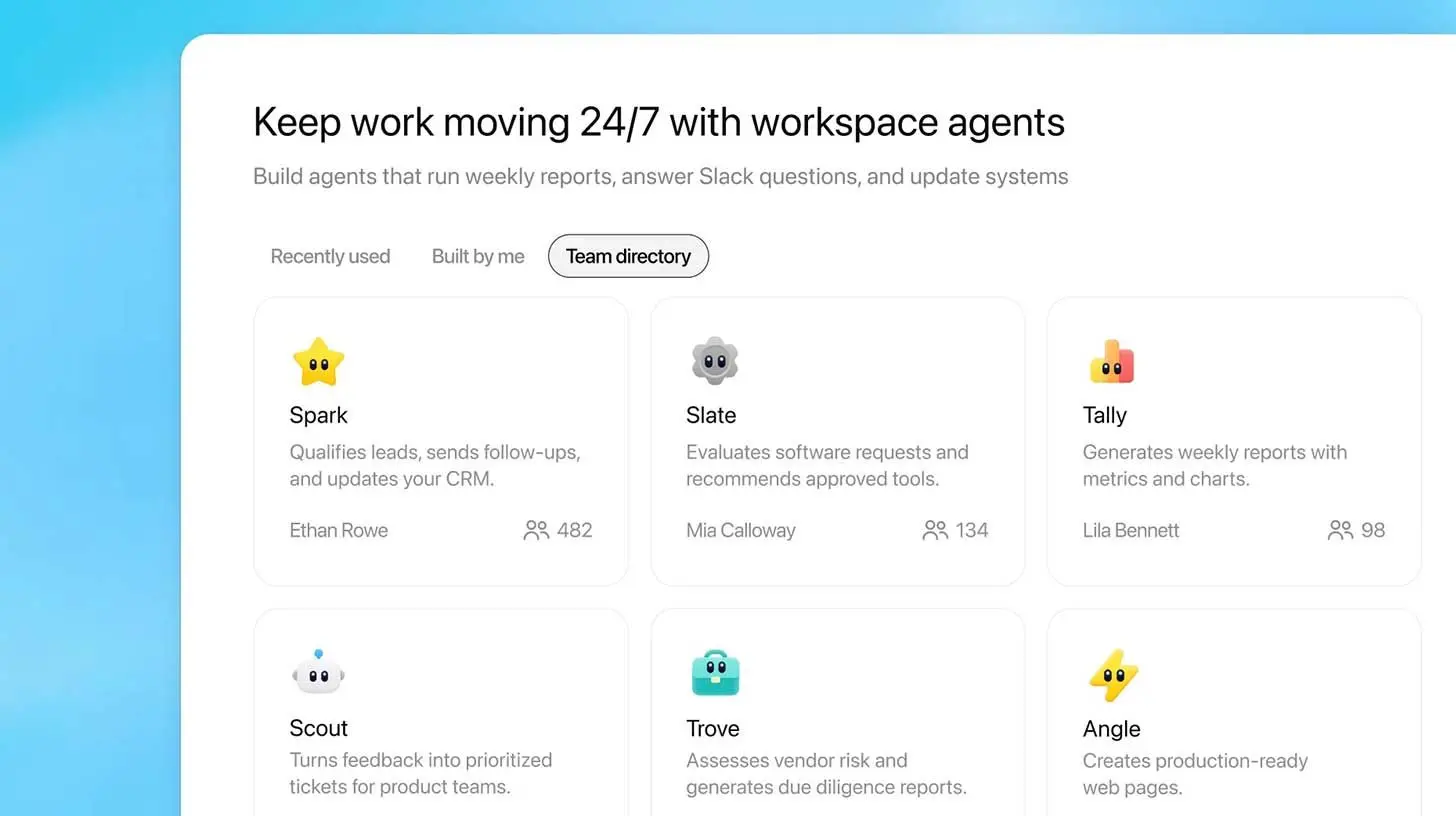 💼 ChatGPT为团队提供的由Codex驱动的代理