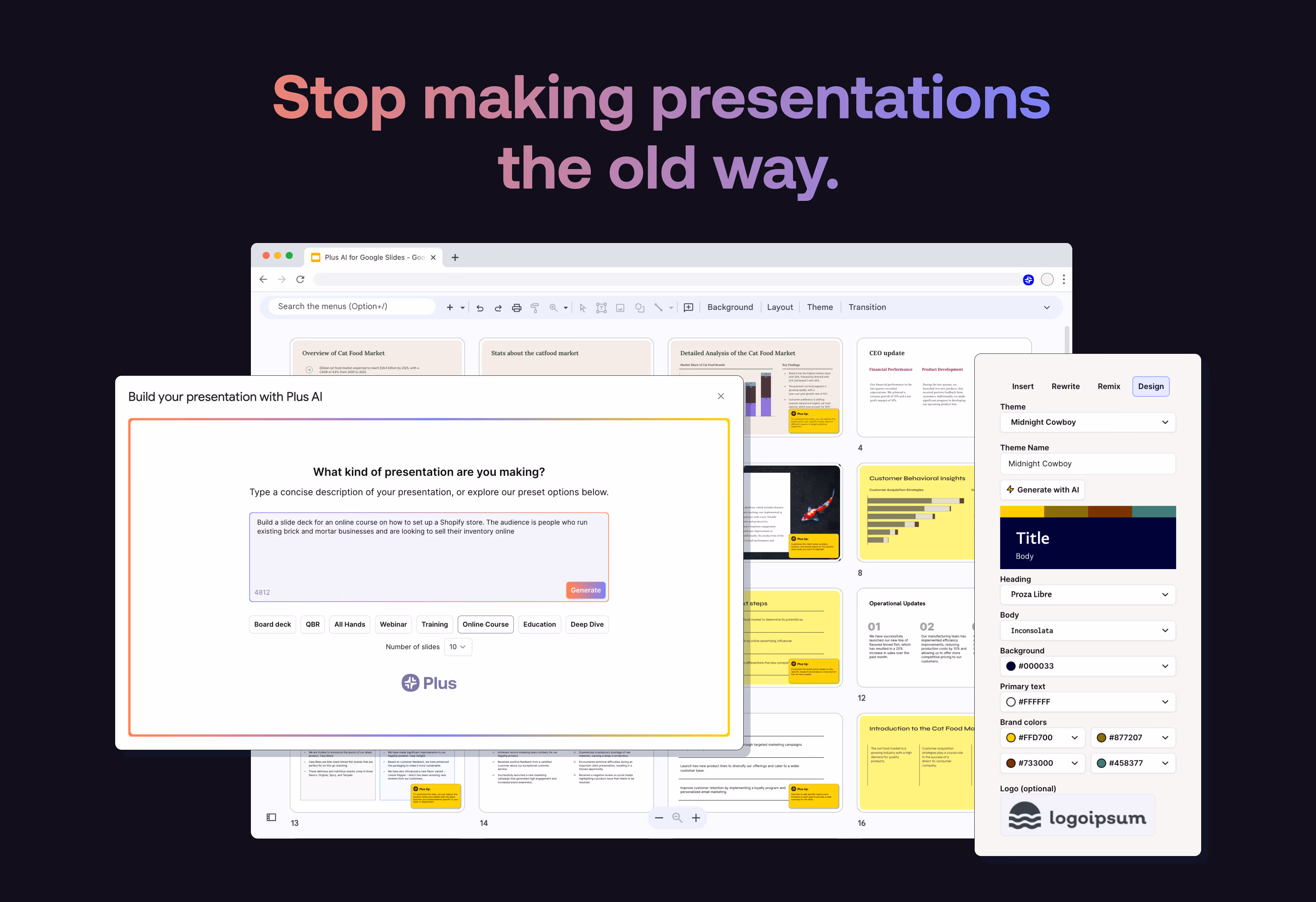 Plus AI PowerPoint maker