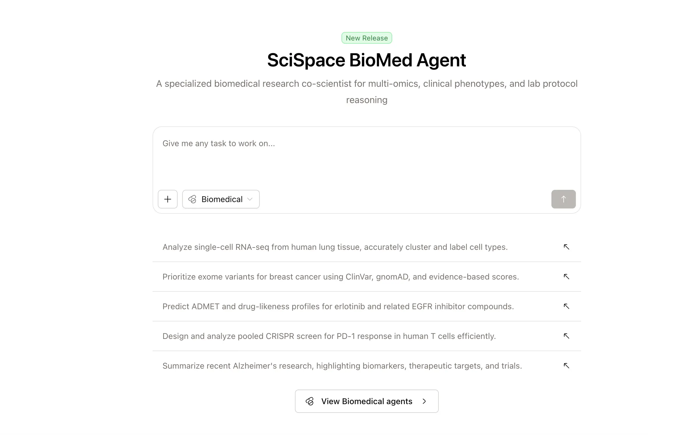 SciSpace BioMed Agent