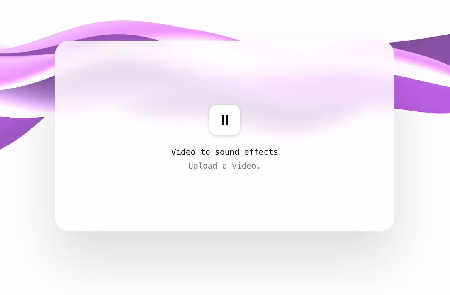 Video to Sound Effects Generator
